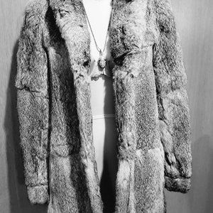 Vintage 1950's Rabbit Fur Coat